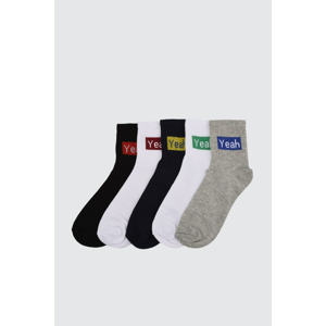 Trendyol Multi Color Men's 5-Pack Half Quarter Socks