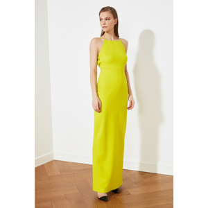 Trendyol Yellow Back Detailed Evening Dress & Graduation Gown