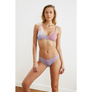 Trendyol Lilac Shiny Bikini Bottom