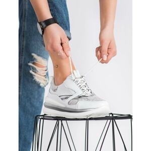 ARTIKER WHITE AND GREY LEATHER SNEAKERS