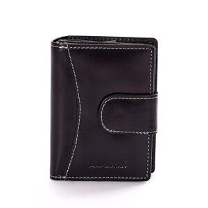 Black wallet with stitching