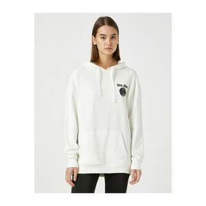 Koton Cotton Hooded Printed Sweatshirt