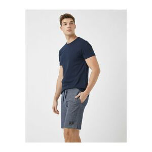 Koton Men's Navy Blue Basic Short Sleeve Crew Neck T-Shirt