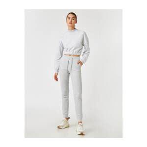 Koton Women's Gray Cotton Jogger Trousers