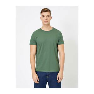 Koton Men's Green Crew Neck T-Shirt