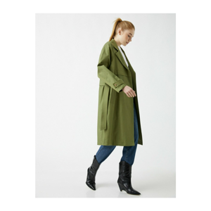 Koton Trench Coat - Green - Shacket