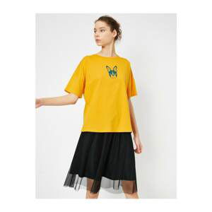 Koton Women Yellow Printed T-Shirt