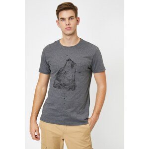 Koton Man Gray Printed T-Shirt