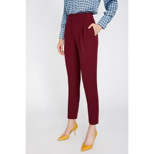 Koton Women Claret Red Trousers