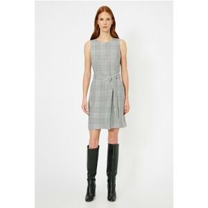 Koton Women Gray Checkered Dress
