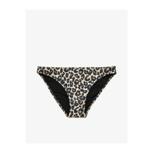 Koton Women's Black Leopard Print Bikini Bottom