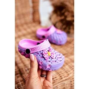 Children's Shoes Girl's Foam Slides Purple Bow Susan
