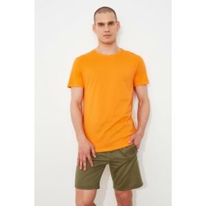 Trendyol Orange Men's Regular Fit Crew Neck Short Sleeve T-Shirt