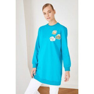 Trendyol Blue Knitted Sweatshirt