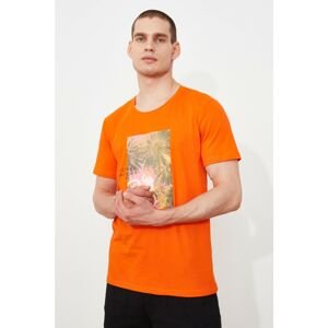 Trendyol Orange Men's Printed T-Shirt