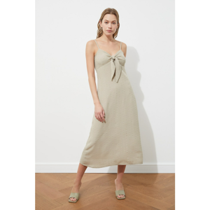 Trendyol Mink Ribbon Detailed Dress