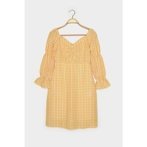 Trendyol Multicolored Checkered Sleeve Detailed Dress