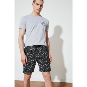 Trendyol Black Men's Regular Fit Printed Shorts & Bermuda