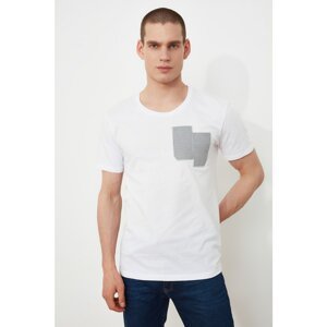 Trendyol White Men's Printed T-Shirt