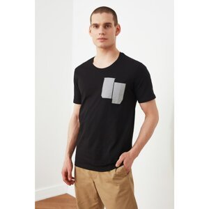 Trendyol Black Men's Printed T-Shirt