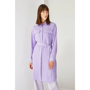 Trendyol Lilac Shirt Collar Tunic