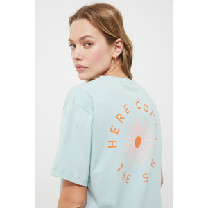 Trendyol Mint Boyfriend T-Shirt