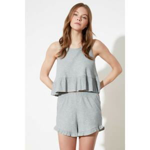 Trendyol Gray Knitted Pajamas Set