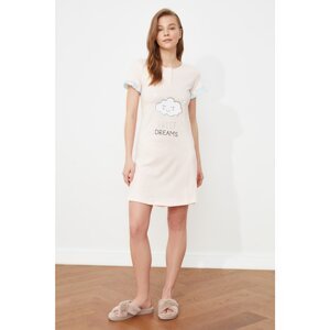 Trendyol Powder Printed Knitted Nightgown