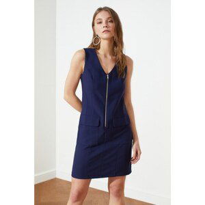 Trendyol Navy Blue Zippered Pocket Detailed Dress