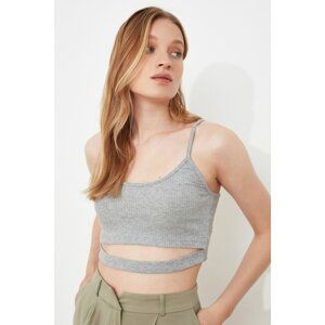 Trendyol Gray Waist Detailed Crop Knitted Undershirt