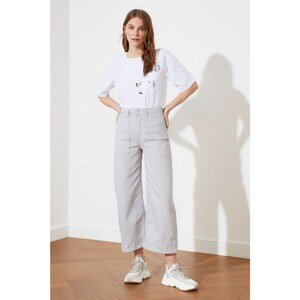 Trendyol Gray Double Button Pocket Detailed Culotte Jeans