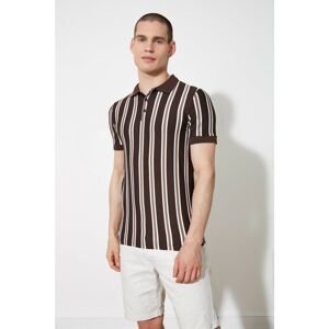 Trendyol Dark Brown Men's Polo Neck T-shirt