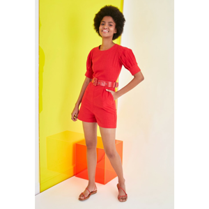 Trendyol Red Belt Overalls