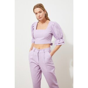 Trendyol Lilac Crop Blouse