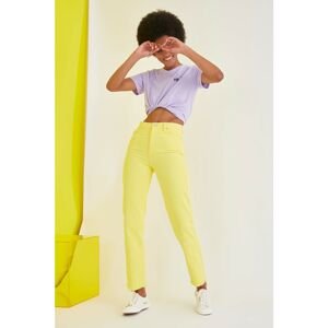 Trendyol Yellow High Waist Bootcut Jeans