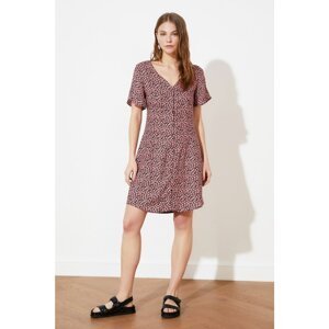 Trendyol Multicolored Floral Patterned Button Dress