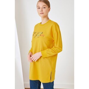 Trendyol Yellow Knitted Sweatshirt