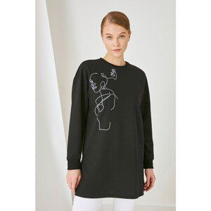 Trendyol Black Knitted Sweatshirt