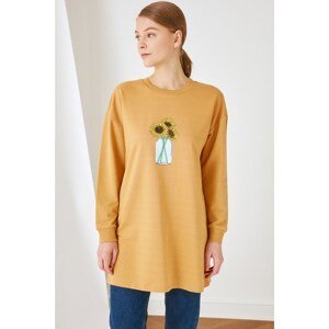 Trendyol Beige Knitted Sweatshirt