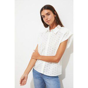 Trendyol Ecru Brode Shirt