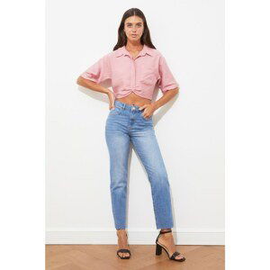 Trendyol Dried Rose Crop Shirt