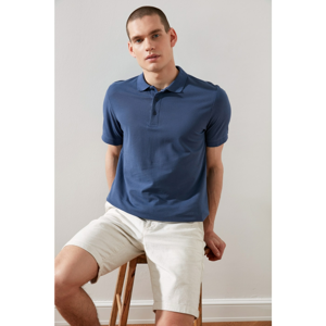 Trendyol Indigo Men's Regular Fit Short Sleeve Polo Neck T-shirt