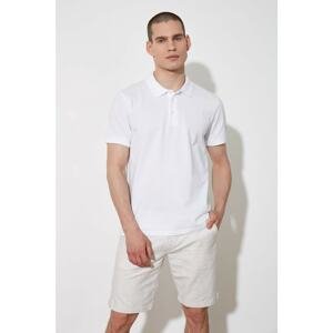 Trendyol White Men's Regular Fit Short Sleeve Polo Neck T-shirt