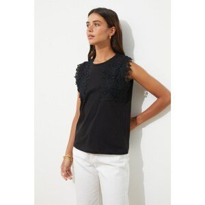 Trendyol Black Lace Basic Knitted Blouse