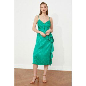 Trendyol Emerald Green Collar Detailed Dress