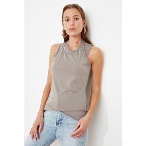 Trendyol Gray Cut Out Knitted Athlete