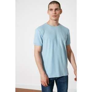 Trendyol Light Blue Men's Regular Fit Short Sleeve Pocket Detailed T-Shirt