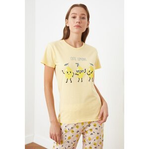 Trendyol Pajama Set - Yellow - Tropical