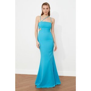 Trendyol Blue Strap Detailed Evening Dress & Graduation Gown