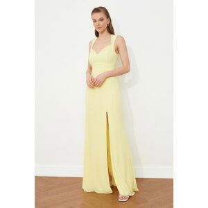 Trendyol Yellow Back Detailed Evening Dress & Graduation Gown